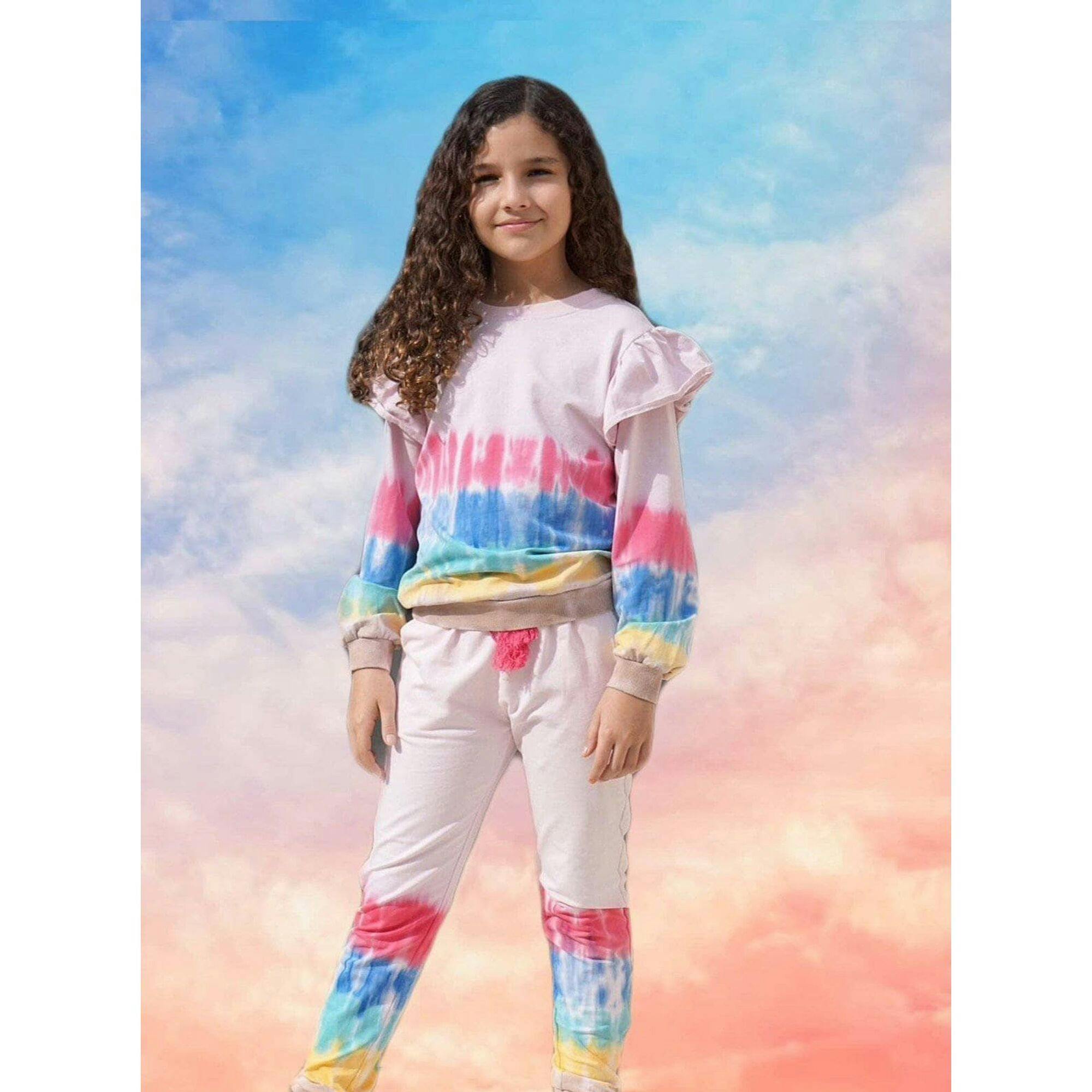 Dip Dye Ruffle Set, Multi