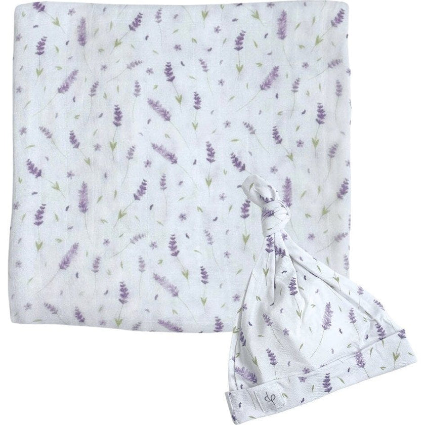 Bamboo Muslin Swaddle Blanket & Topknot Set