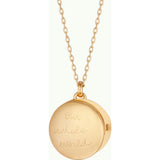 Personalized Locket Necklace, 14k Gold Plated