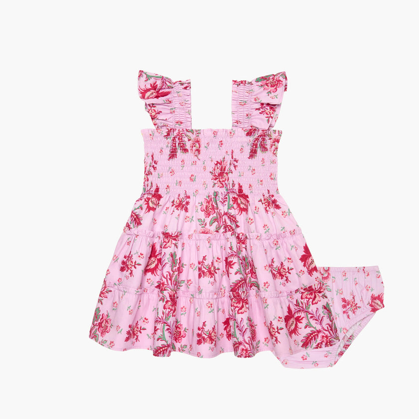 The Baby Ellie Nap Dress - Pink Delft Bouquet