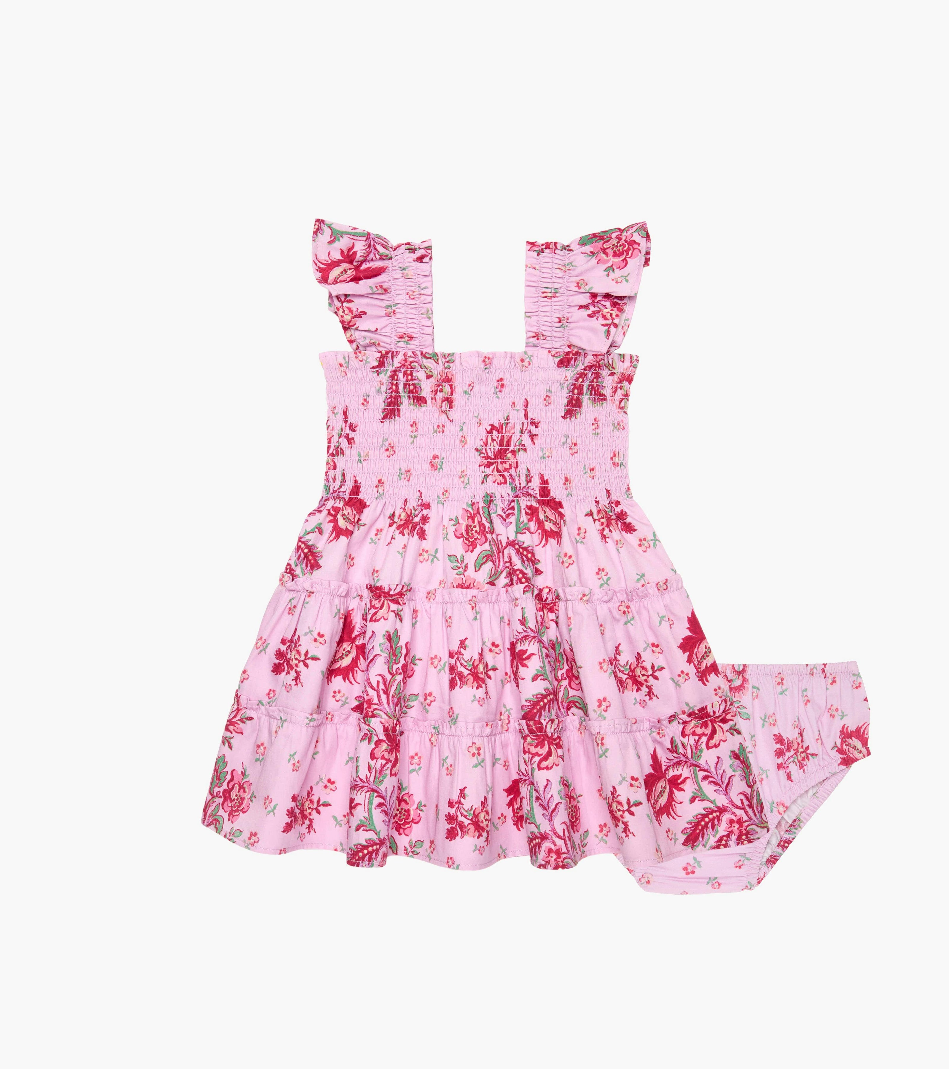 The Baby Ellie Nap Dress - Pink Delft Bouquet