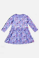 Stretchy Long Sleeve Twirl Dress