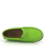Leather Penny Moccasins, Green