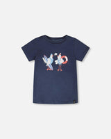 Organic Cotton Short Sleeve T-Shirt Blue