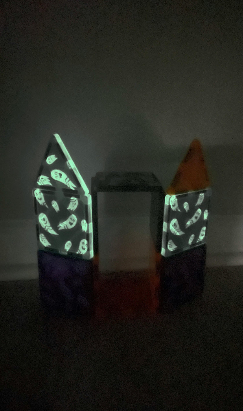 Halloween GLOW Magnetic Tiles 14pc Set
