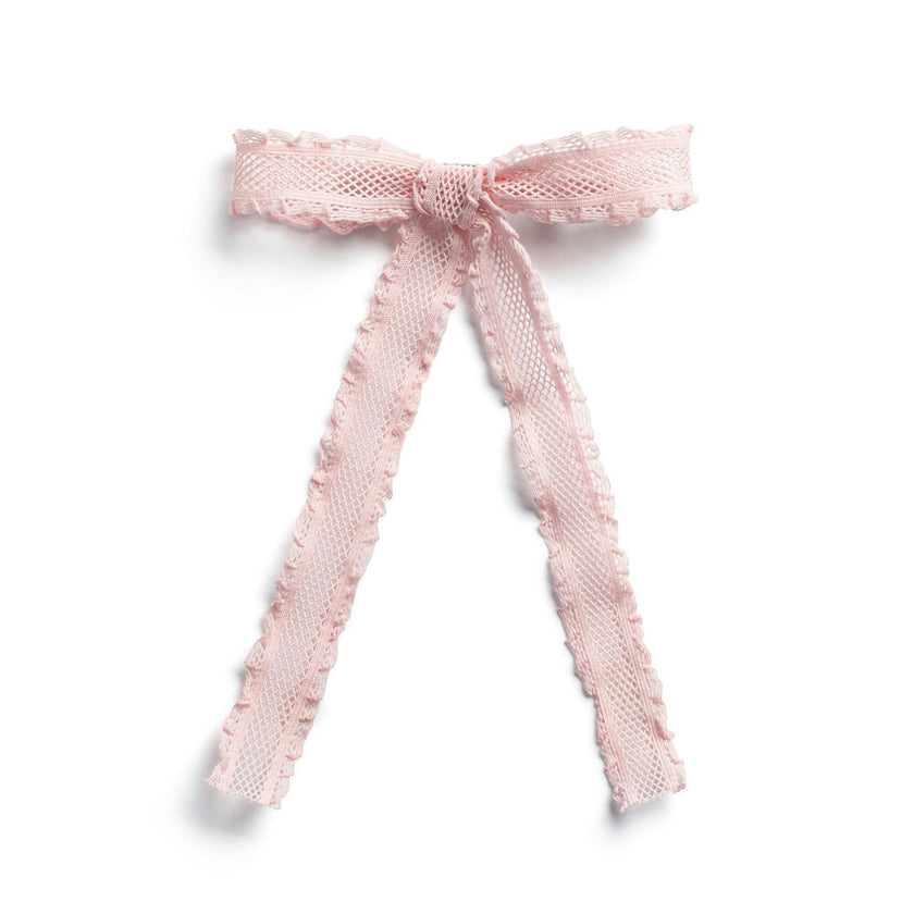 Halo Luxe Mae Lattice Lace Long Tail Clip - Ballet Slipper