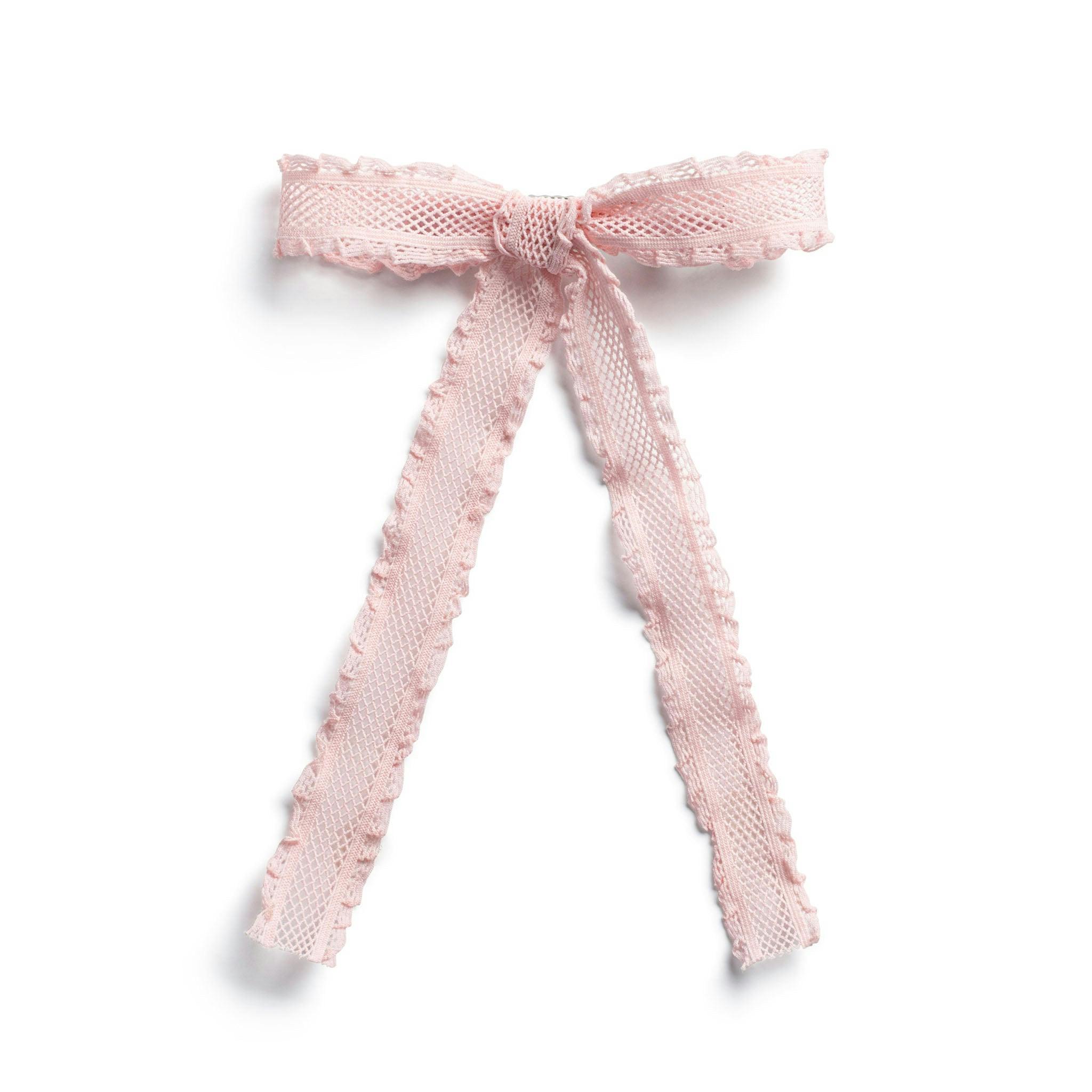 Halo Luxe Mae Lattice Lace Long Tail Clip - Ballet Slipper