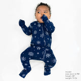 Snowflake Bamboo Convertible Footie