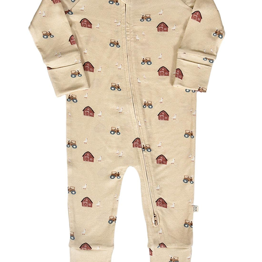 Modal Convertible Footy Pajamas in Farm