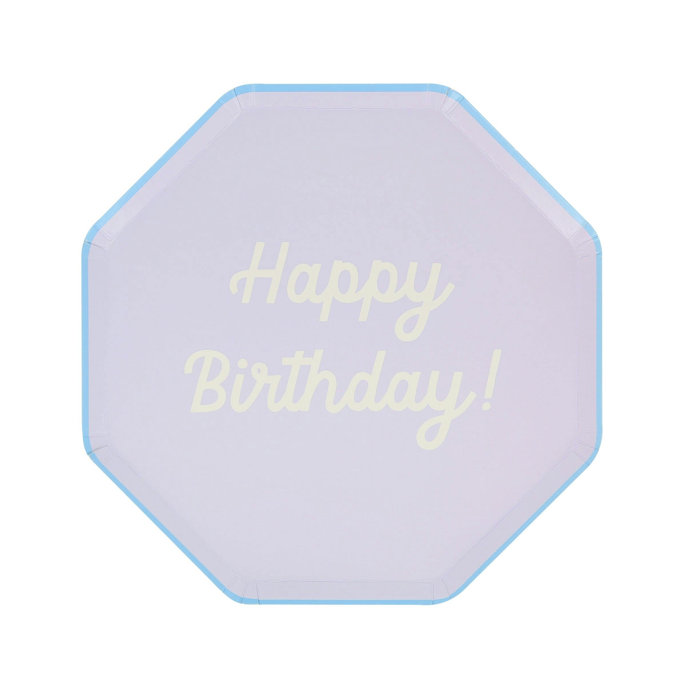 Mixed Happy Birthday Side Plates