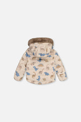 Baby Two Piece Snowsuit Blue Dinosaur Print