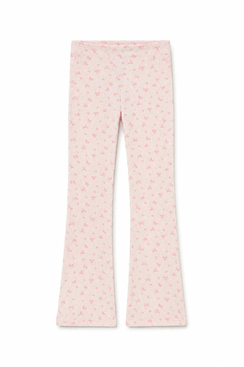 Peyton Pink on Pink Thermal Wide Leg Pants
