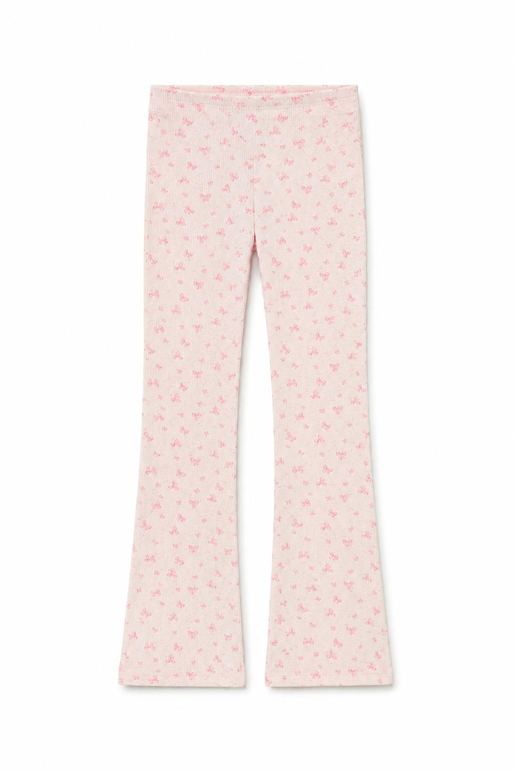 Peyton Pink on Pink Thermal Wide Leg Pants