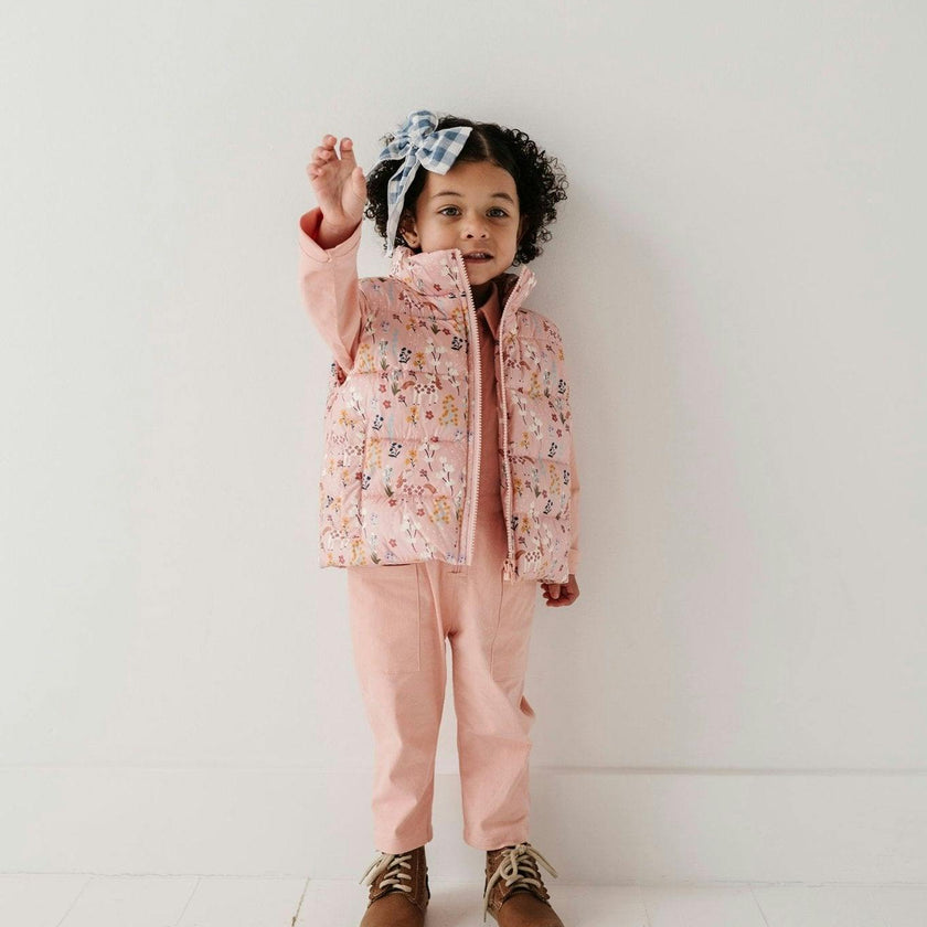 Puffer Vest Winter Floral