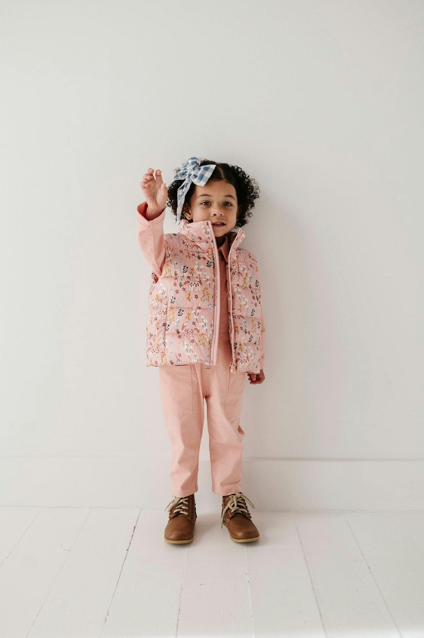 Puffer Vest Winter Floral