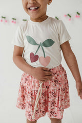 Girl's Short Sleeve Tee Cherries