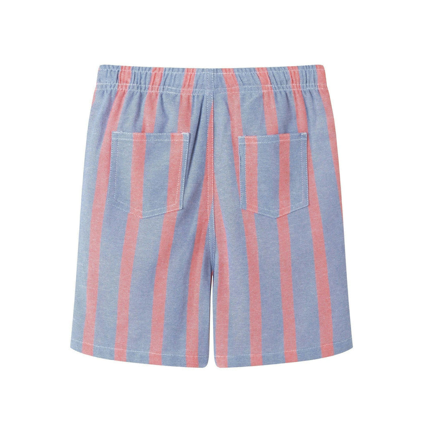 Boys Orange Striped Airy Oxford Set | Orange Stripe
