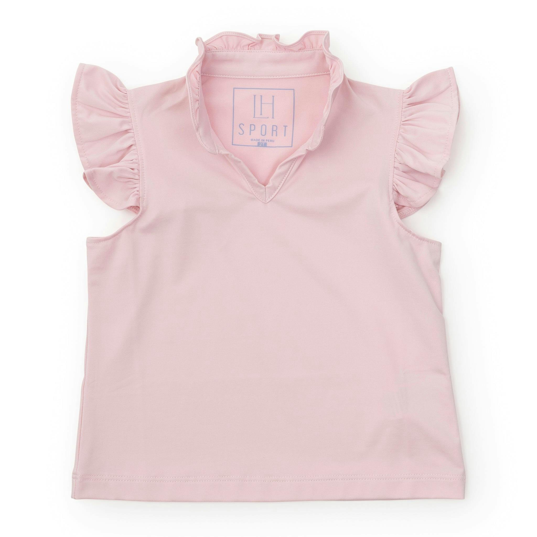 Ellie Girls' Sleeveless Performance Top by LH Sport Light Pink (Past Season)