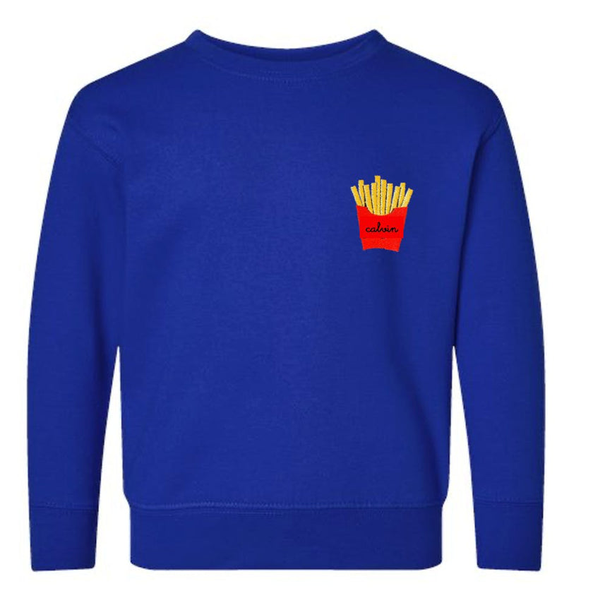 French Fries Baby + Little Kid Classic Crewneck, Personalized