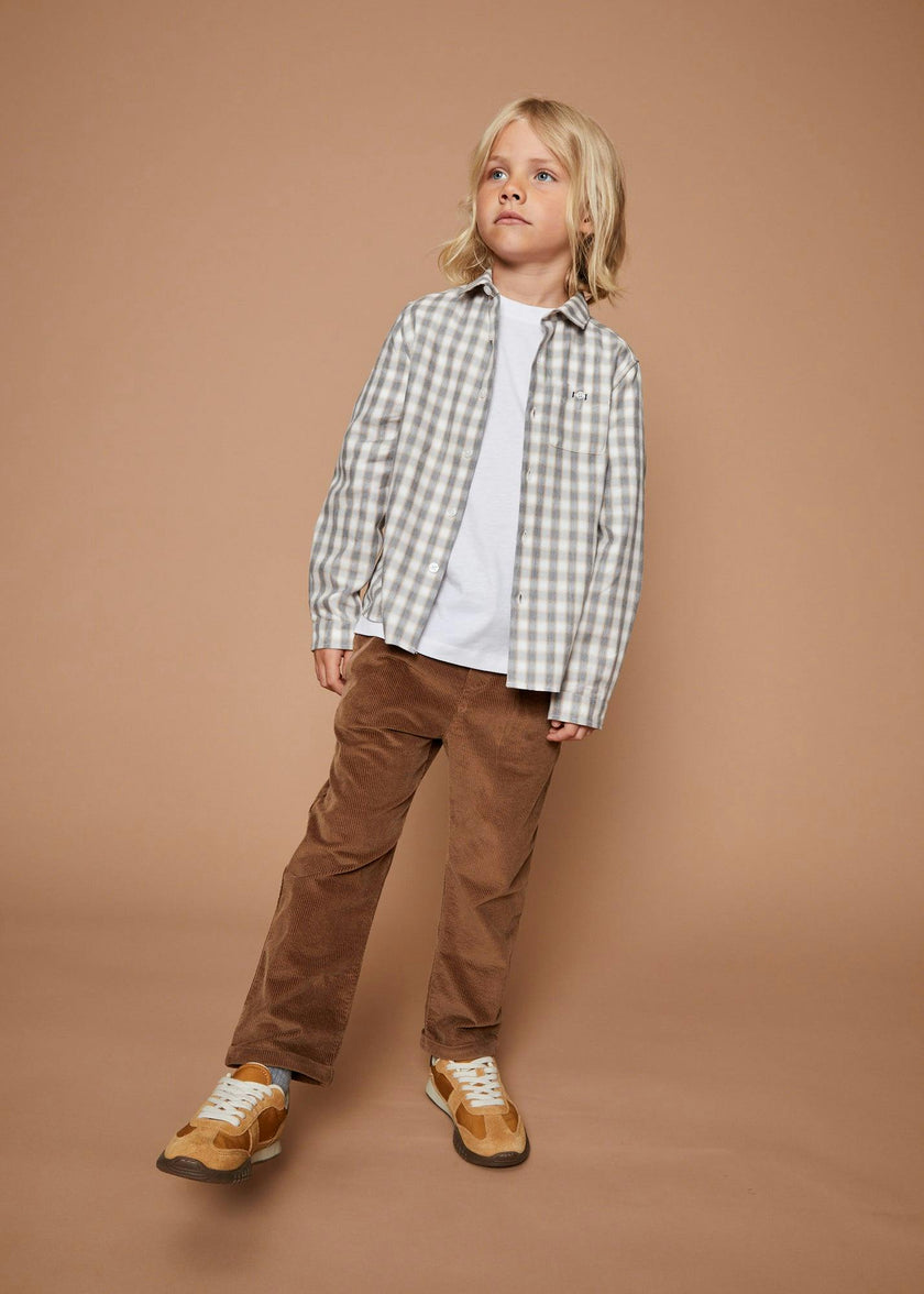 The Light Grey Checked Flannel Shirt