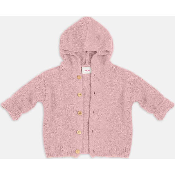 Baby Girls Fuzzy Hooded Cardigan