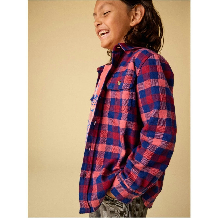 Flannel Button Up Shirt, Blue