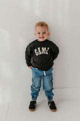 Boys Denim Jogger in Mid Blue Wash