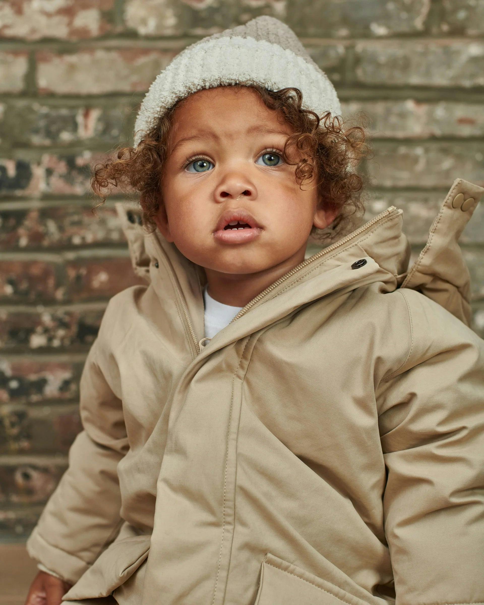 2-Tone Ribbed Beanie - Fuzzy