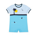 Knit Shortall With Ocean Scene
