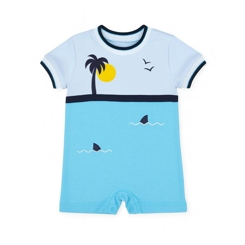 Knit Shortall With Ocean Scene