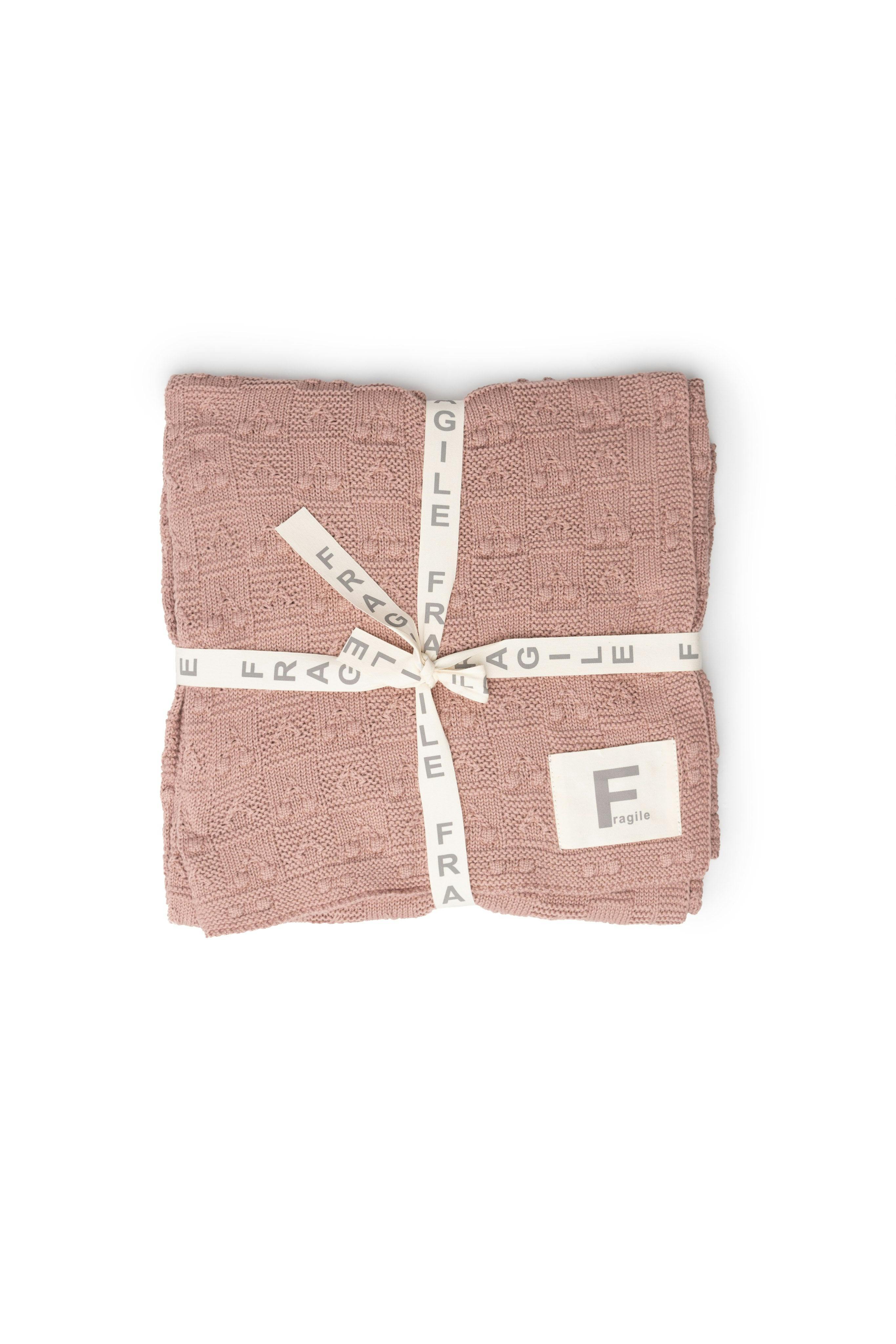 Textured Knit Cotton-Blend Blanket