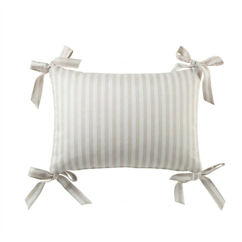 DH Block Stripe Pillow with Bows