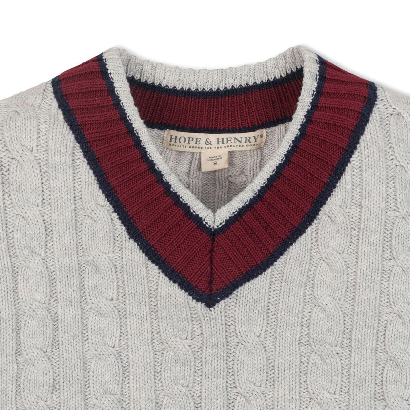 Organic V-Neck Cricket Sweater