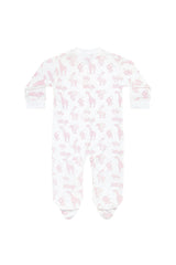 Pink Safari Zipper Footie