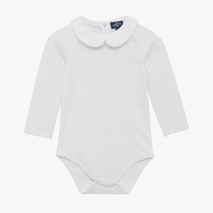 Baby Long-Sleeved Milo Bodysuit in White