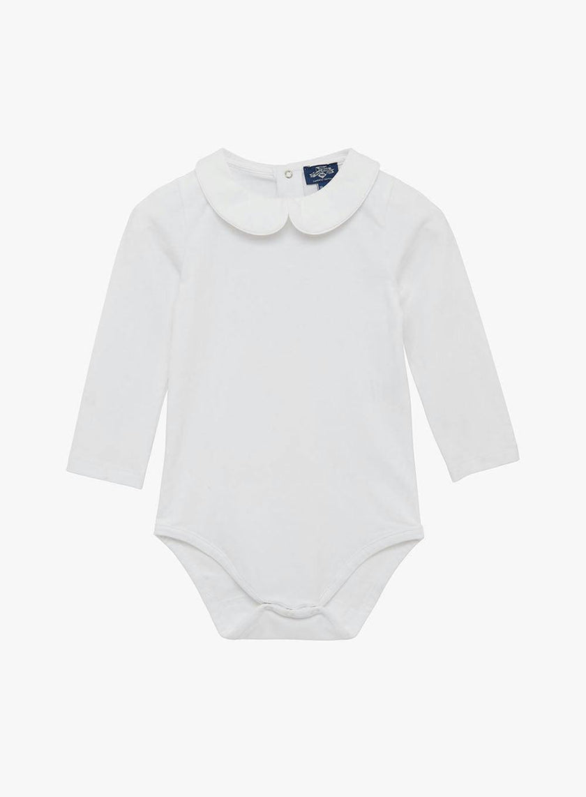 Baby Long-Sleeved Milo Bodysuit in White