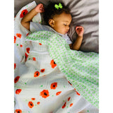 Organic Muslin Four-Layer Reversible Snug Blanket