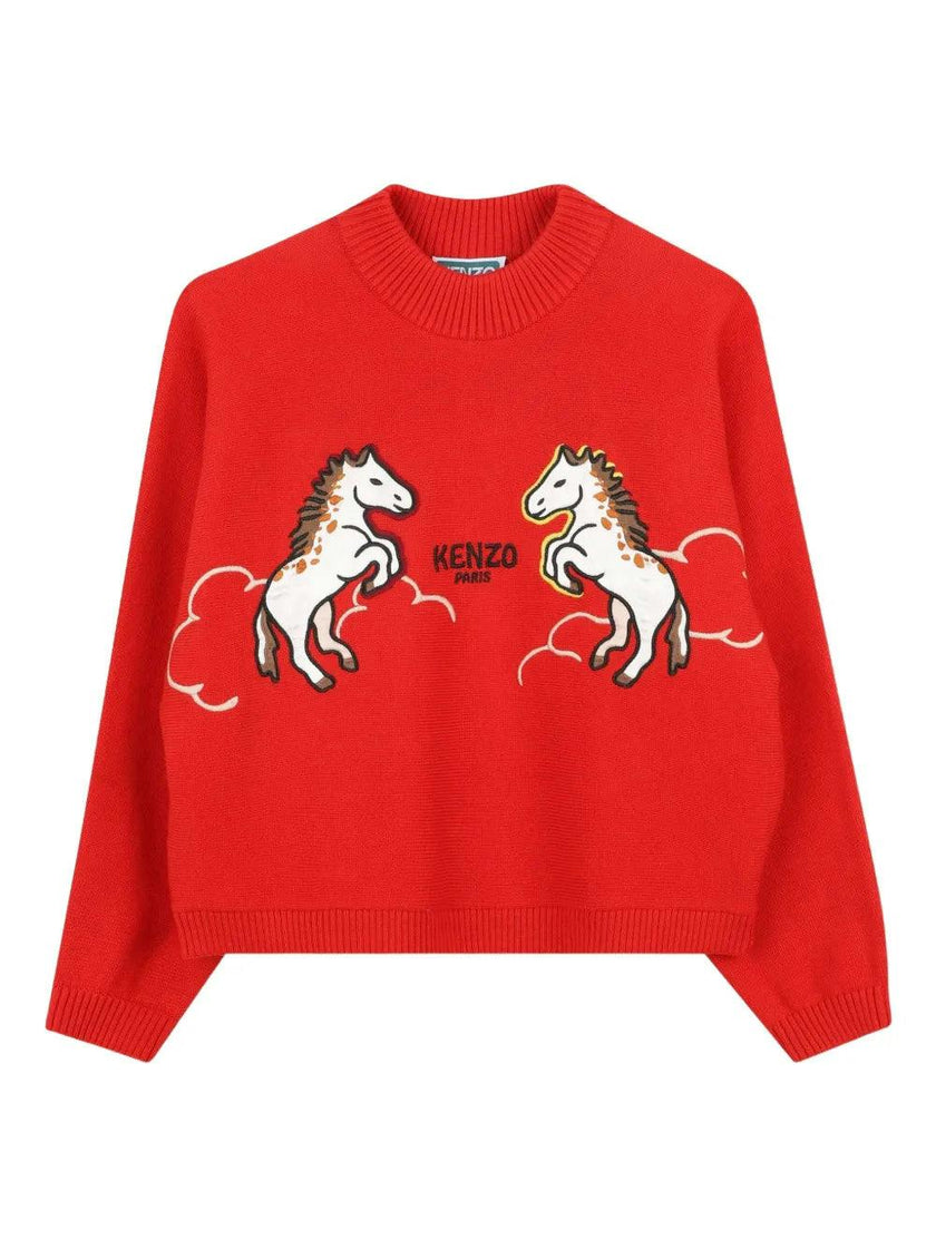 'Lunar New Year' Embroidered Sweatshirt in French Terry