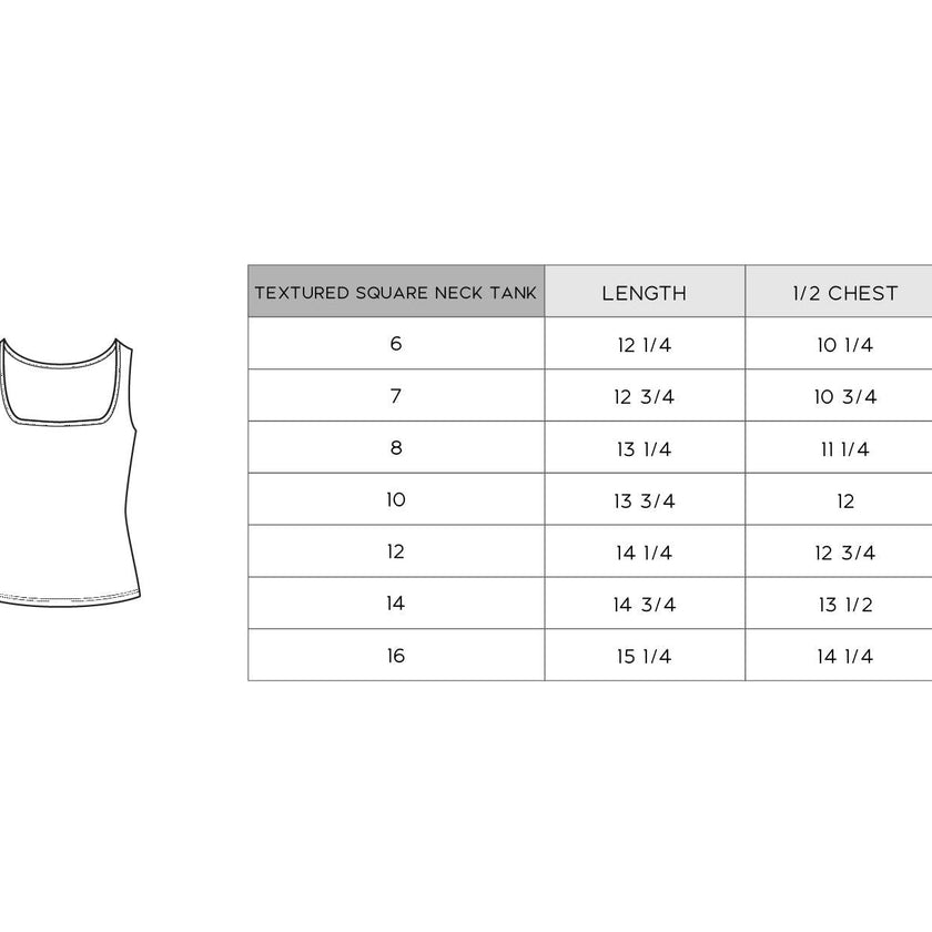 Textured Square Neck Tank