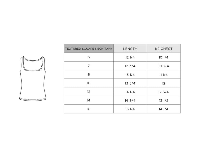 Textured Square Neck Tank
