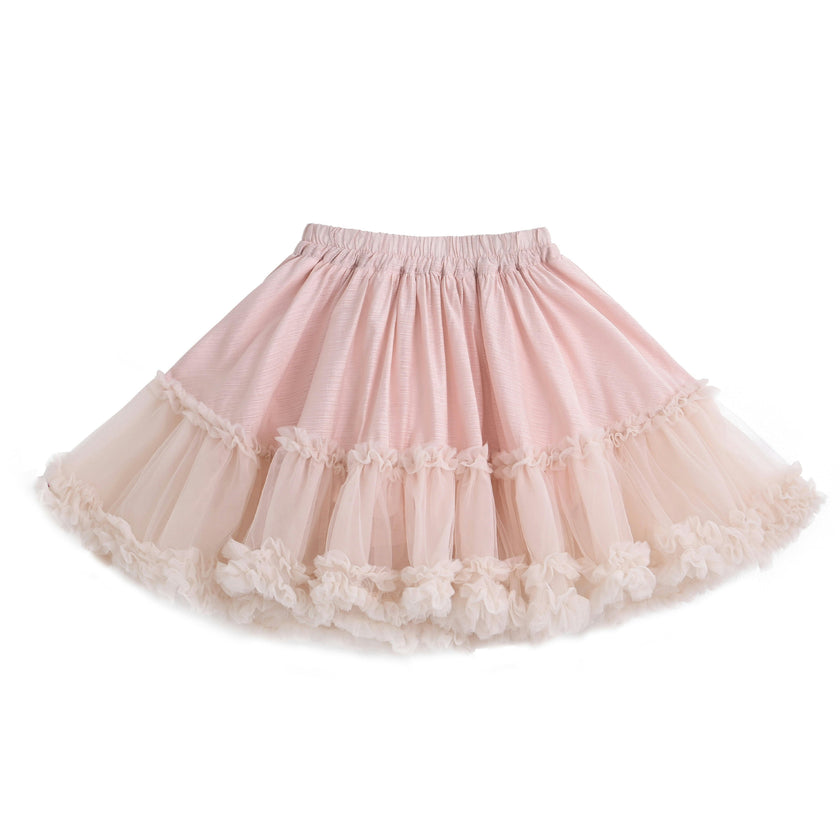 Pink Tulle Ruffle Skirt Set