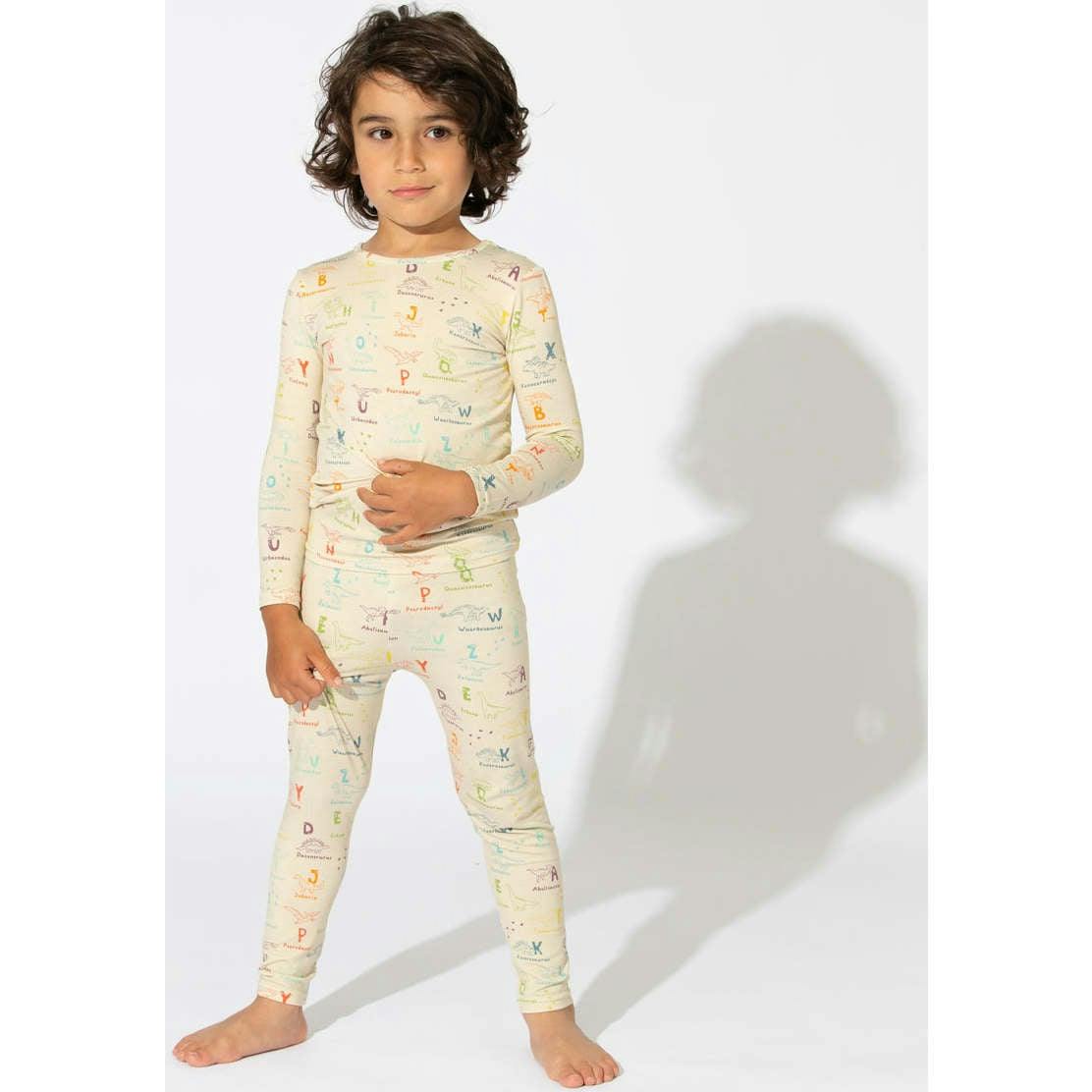 Dino ABC Bamboo Kids Pajamas