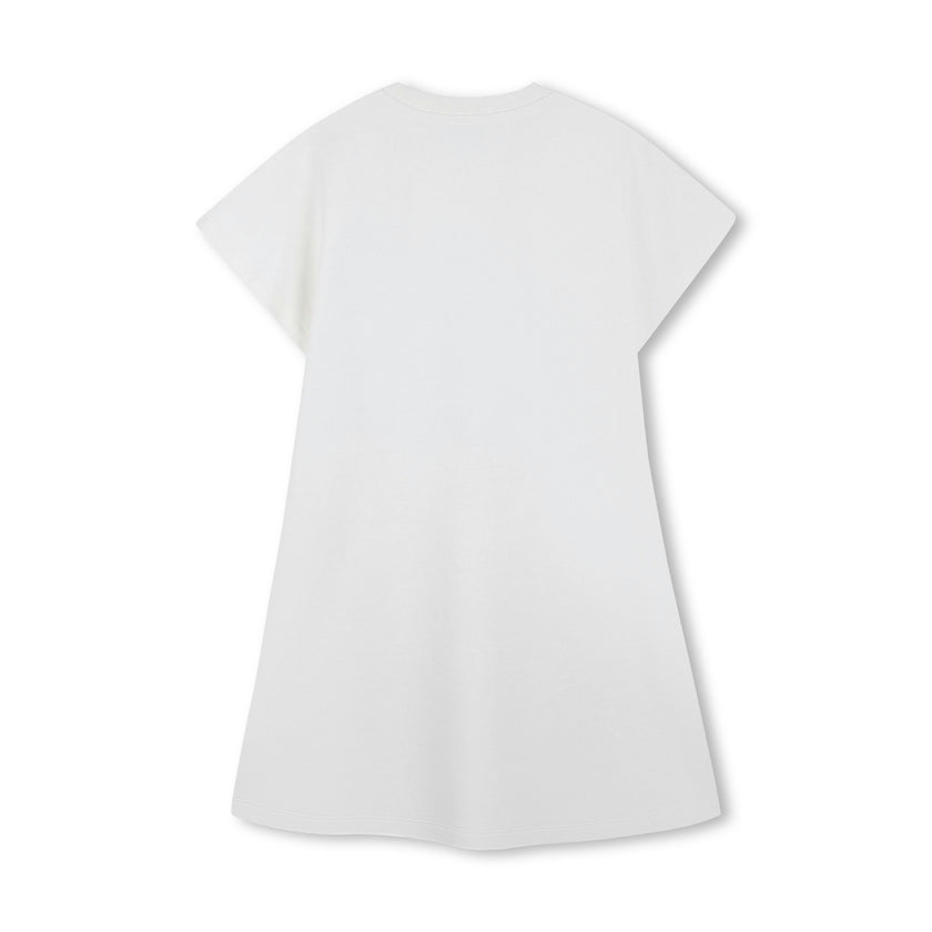 White Kenzo Logo Dress