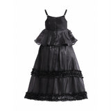 Black Calista Ruffle Skirt Set