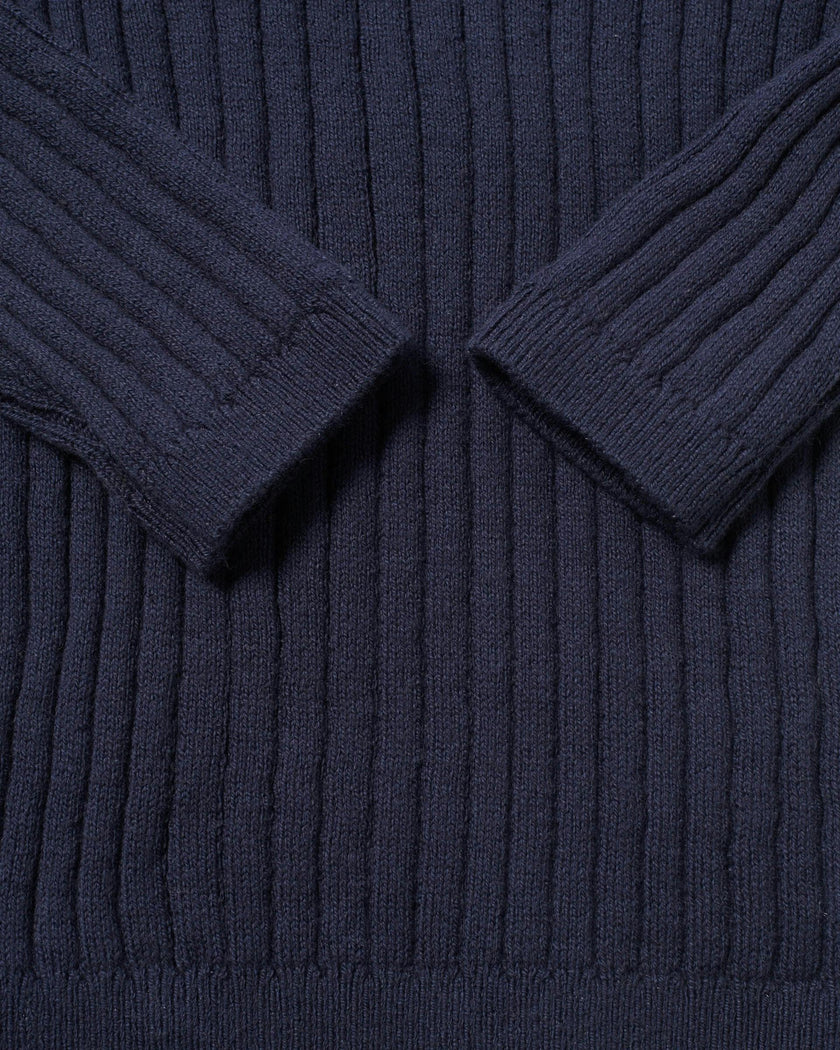 Cotton Long Sleeve Top - Ribbed