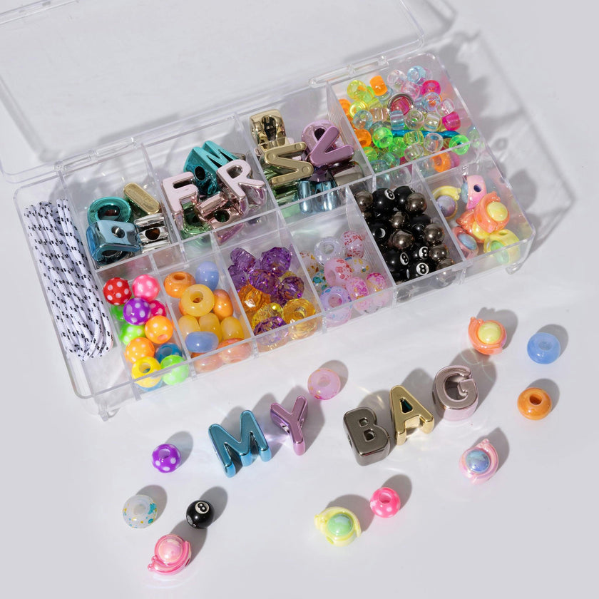 Iridescent Bright Alphabet Bead Box