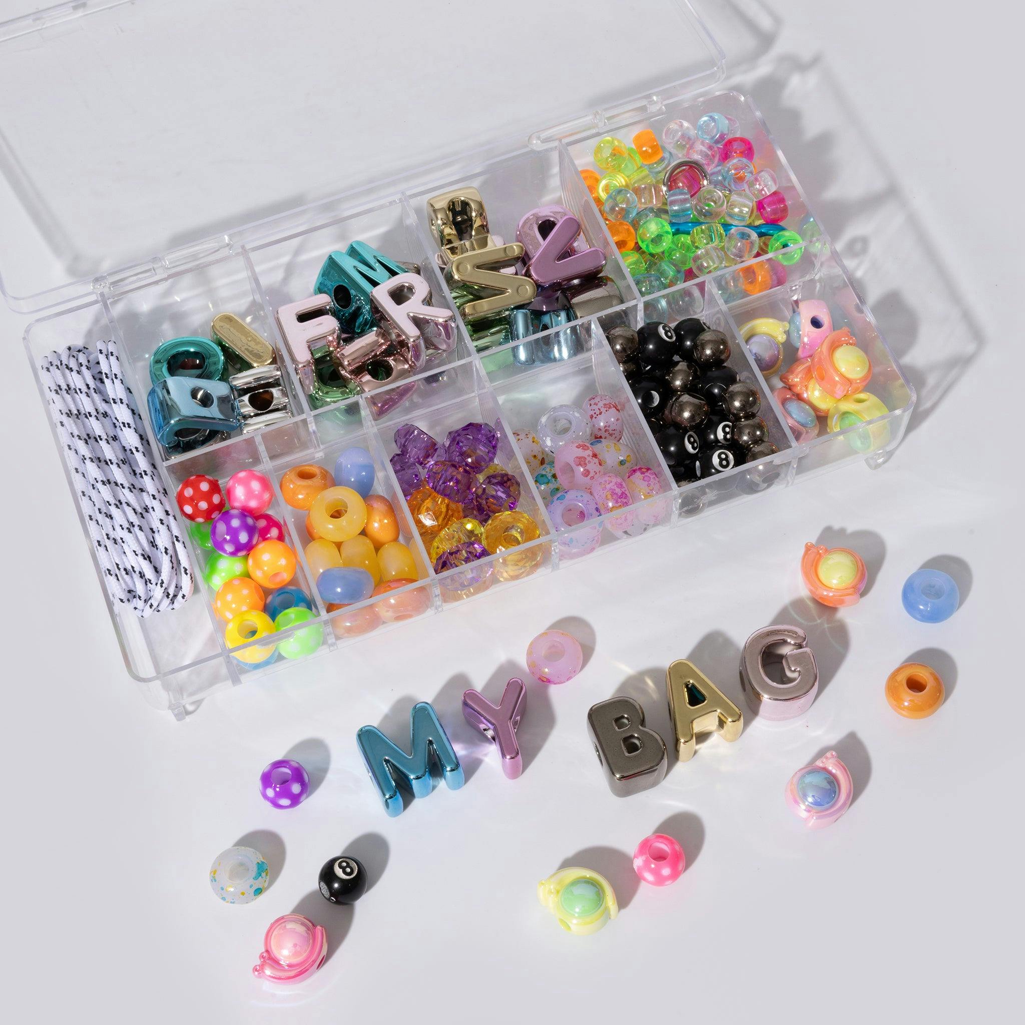 Iridescent Bright Alphabet Bead Box