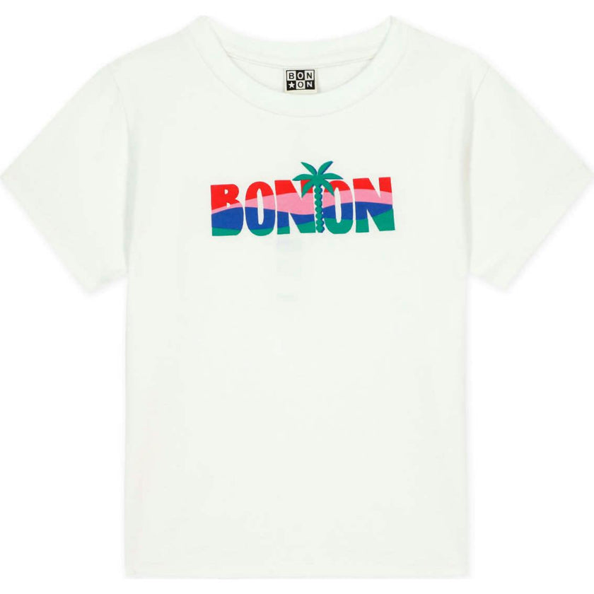 BONTON Tubo Palmier T-Shirt - Ecru Bonton