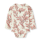 Winterberry Cotton Stretch Removable Collar Long Sleeve One piece