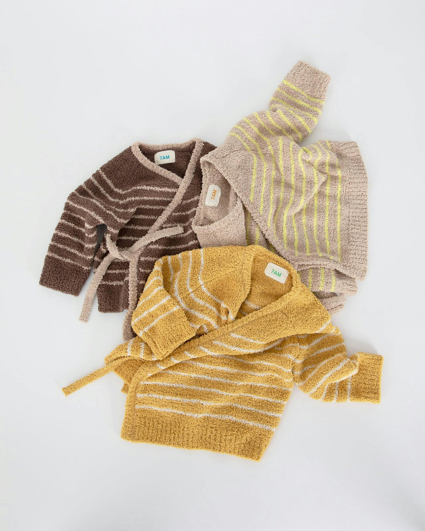 Wrap Top Striped - Fuzzy